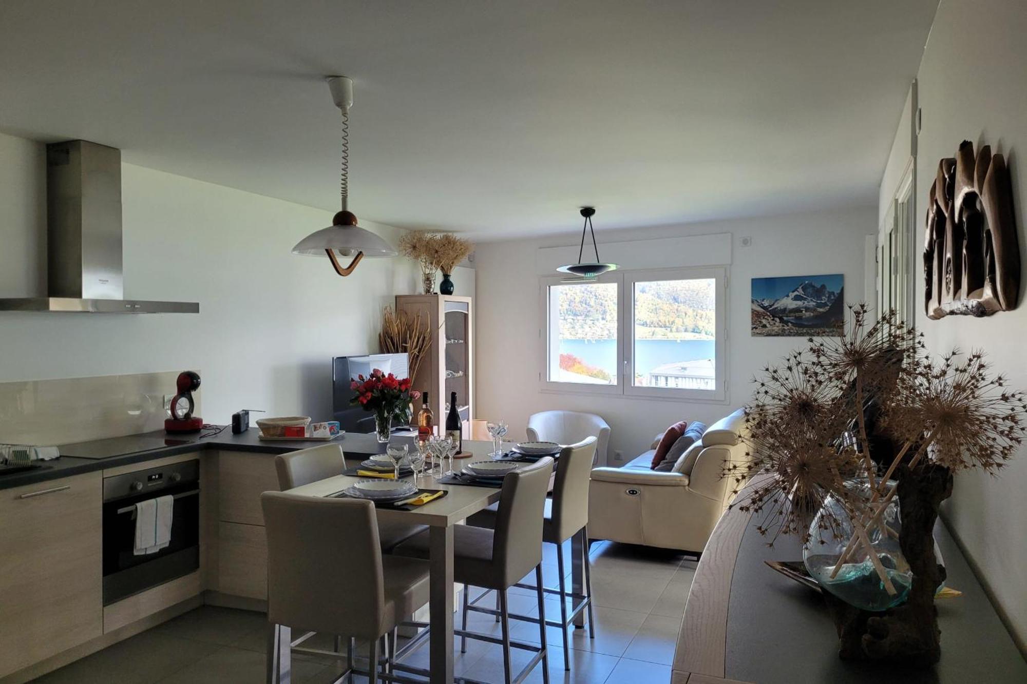 אנסי Le Tableau Du Lac 507 - 2 Bedrooms Apartment With Lake View Terrace מראה חיצוני תמונה